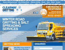 Tablet Screenshot of clearwaygritting.co.uk
